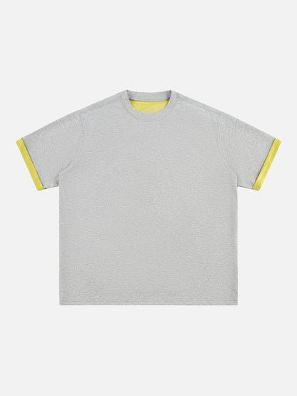 DAXUEN Two-tone oversized short-sleeved t-shirt