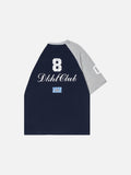 DAXUEN Two-tone raglan sleeve t-shirt with graphic prints