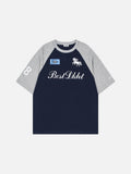 DAXUEN Two-tone raglan sleeve t-shirt with graphic prints