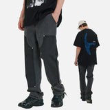 DAXUEN Men's two-tone relaxed fit straight-leg denim jeans