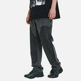 DAXUEN Men's two-tone relaxed fit straight-leg denim jeans