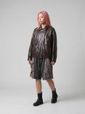 DAXUEN Men's two-tone textured loose shorts — model photo