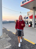 DAXUEN Men's two-tone textured loose shorts — model photo