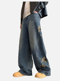 DAXUEN Pair of ultra baggy wide leg star jeans