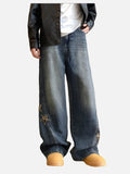 DAXUEN Pair of ultra baggy wide leg star jeans