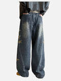 DAXUEN Pair of ultra baggy wide leg star jeans