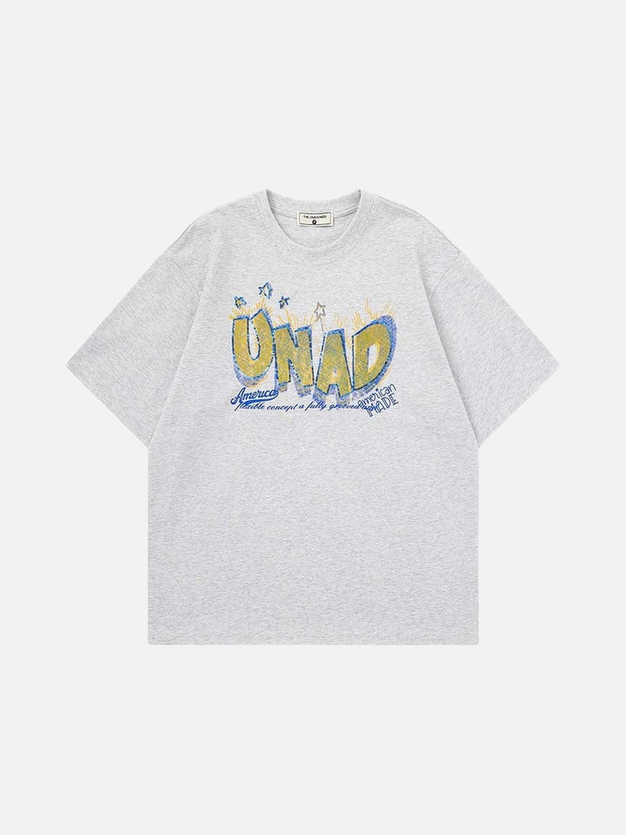 DAXUEN Relaxed fit crew neck t-shirt with graphic print