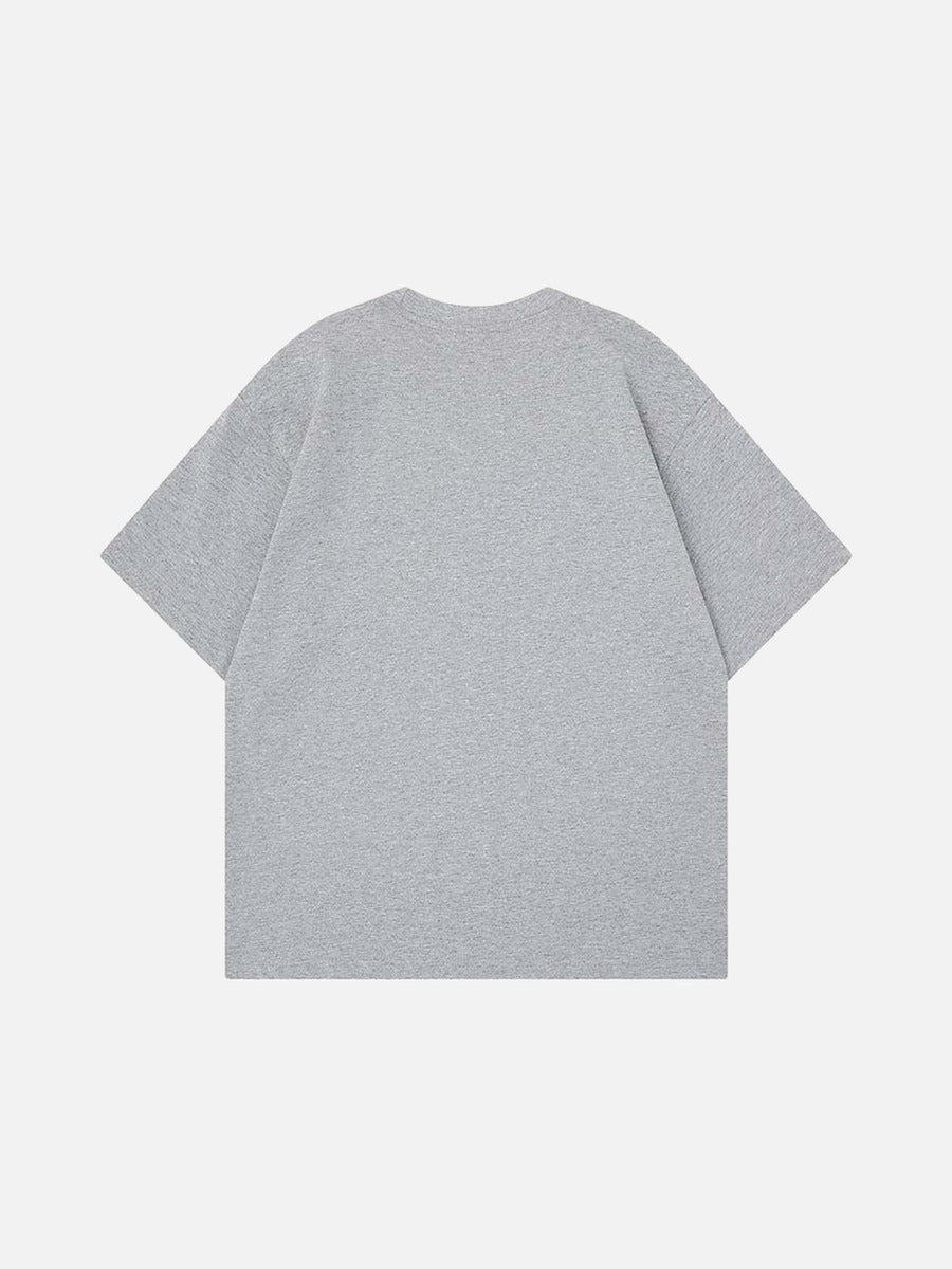 DAXUEN Oversized graphic T-shirt with distressed print