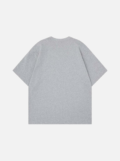 DAXUEN Oversized graphic T-shirt with distressed print