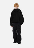 Oversized Balloon-Sleeve Hooded Jacket