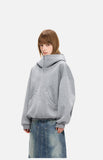 Oversized Balloon-Sleeve Hooded Jacket