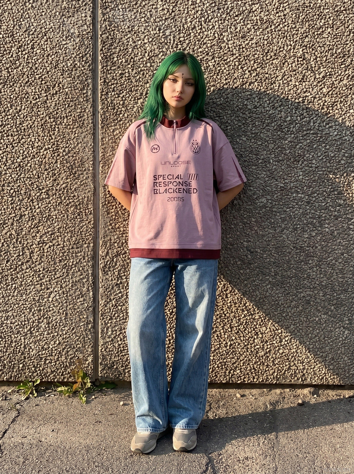Unloose Graphic Quarter-Zip T-Shirt