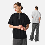 DAXUEN Oversized quarter-zip t-shirt with graphics