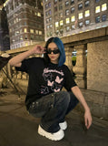 DAXUEN Unquestionably Butterfly Graphic T-Shirt — model photo