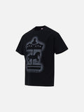 DAXUEN Short-sleeved crew neck T-shirt with carousel horse graphic