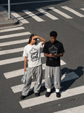DAXUEN Unusual Carousel Graphic T-Shirt | DAXUEN — model photo
