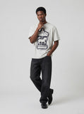 DAXUEN Unusual Carousel Graphic T-Shirt | DAXUEN — model photo