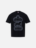 DAXUEN Short-sleeved crew neck T-shirt with carousel horse graphic