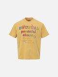 DAXUEN Unusual Peaceful Chaos graphic T-shirt