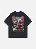 DAXUEN Oversized graphic t-shirt with distressed design