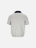Knitted Polo Shirt with Dog Logo