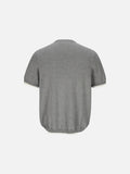 Layered Knit Short Sleeve Polo