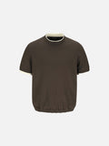 Layered Knit Short Sleeve Polo