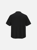 Crinkled Mock Neck Short Sleeve Top