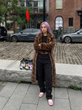 DAXUEN Loose-fit utility trousers in olive green and black — model photo