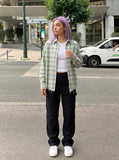 DAXUEN Loose-fit utility trousers in olive green and black