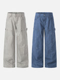 DAXUEN Wide leg utility pants with paint splatter effect