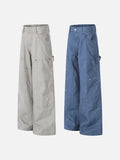 DAXUEN Wide leg utility pants with paint splatter effect