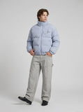 DAXUEN Wide leg utility pants with paint splatter effect — model photo