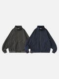 DAXUEN dark navy oversized bomber jacket with utility pockets