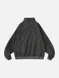 DAXUEN dark navy oversized bomber jacket with utility pockets