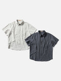 DAXUEN Short-sleeved button-up shirt with utility pockets