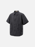 DAXUEN Short-sleeved button-up shirt with utility pockets