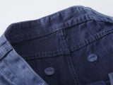 DAXUEN muted blue denim utility wide-leg pants