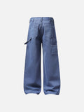 Utility Muted Blue Wide-Leg Pants
