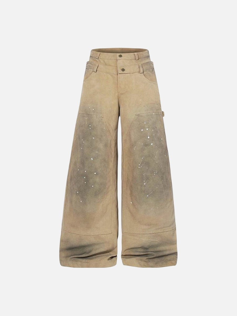 DAXUEN Ultra wide-leg loose-fitting pants with a high-waisted design