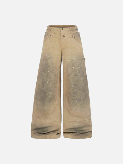 DAXUEN Ultra wide-leg loose-fitting pants with a high-waisted design