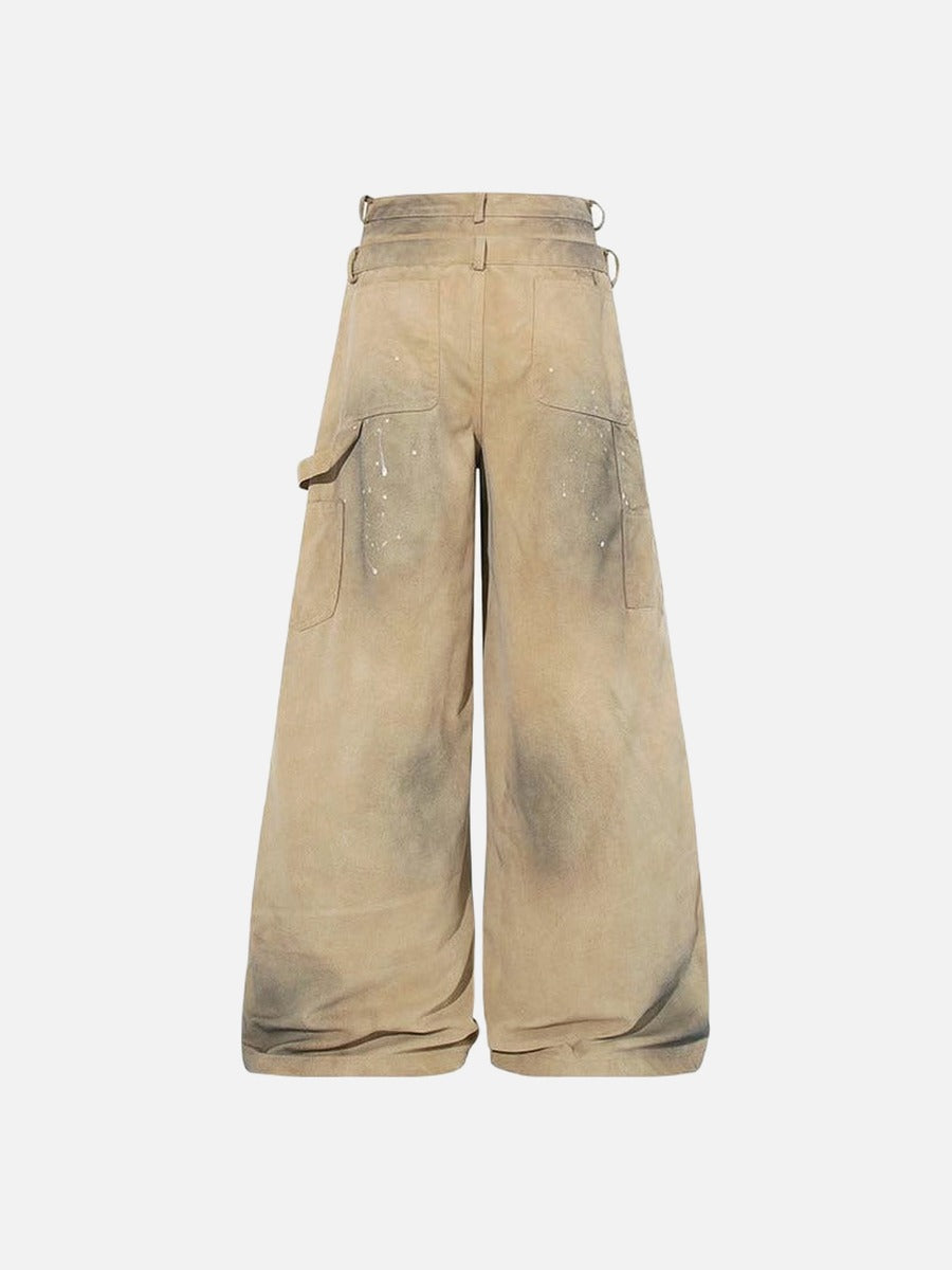 DAXUEN Ultra wide-leg loose-fitting pants with a high-waisted design