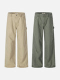 DAXUEN Utility wide-leg pants in khaki and olive green