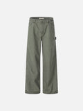 DAXUEN Utility wide-leg pants in khaki and olive green