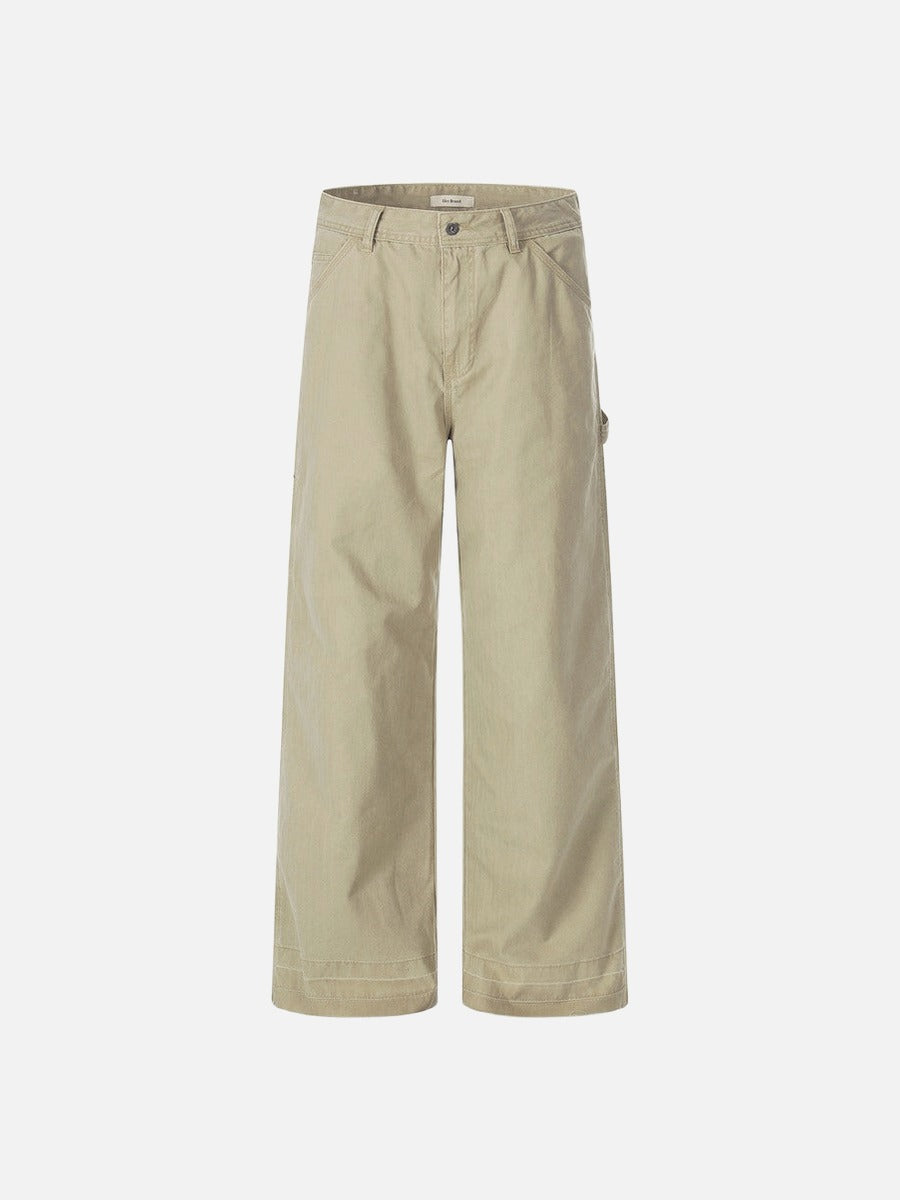 DAXUEN Utility wide-leg pants in khaki and olive green
