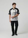 DAXUEN Oversized short-sleeved graphic T-shirt — model photo