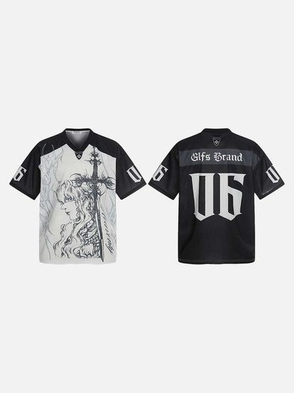 DAXUEN Oversized short-sleeved graphic T-shirt