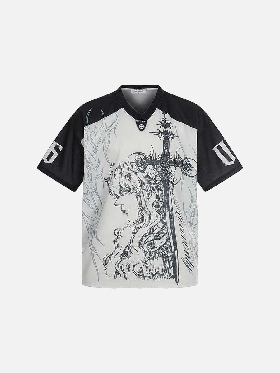 DAXUEN Oversized short-sleeved graphic T-shirt