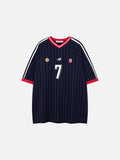 DAXUEN Number 7 Pinstripe Matchday Jersey Tee