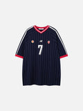 DAXUEN Number 7 Pinstripe Matchday Jersey Tee